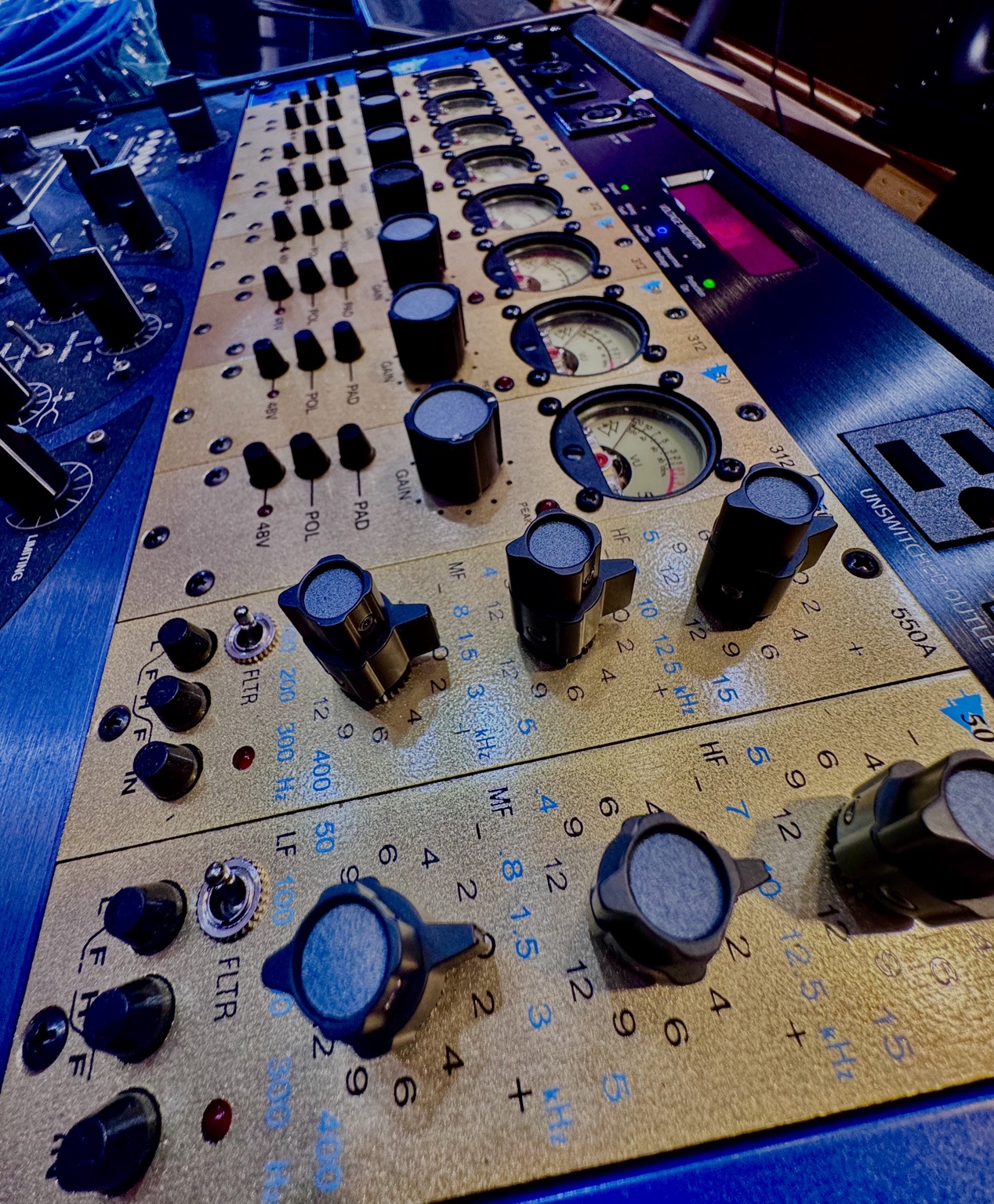 API equalizers and patchbay detail