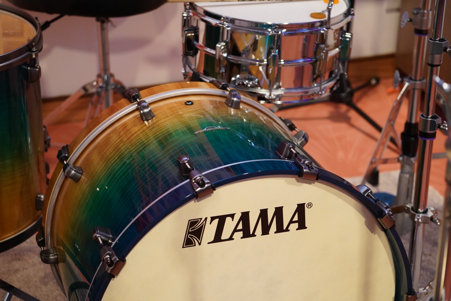 Tama Starclassic drum kit with Zildjian K Dark cymbals